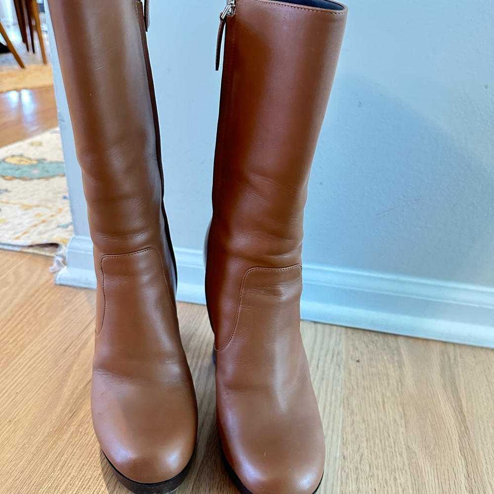 KORS Michael Kors Tan Leather Heeled Boots